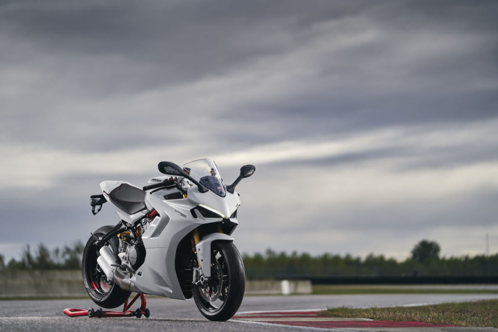 A 2021 Ducati Supersport 950 S at rest. Photo courtesy Ducati.