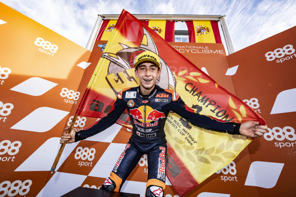 Pedro Acosta, the 2020 Red Bull MotoGP Rookies Cup Champion. Photo courtesy Red Bull.