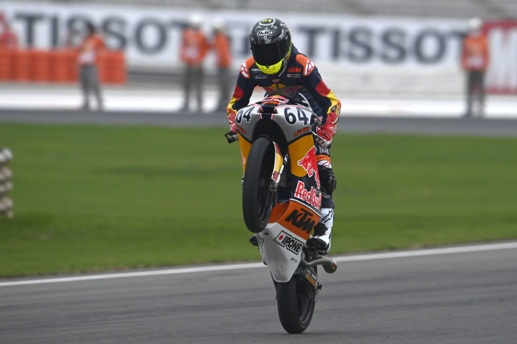 David Munoz (64) celebrates his victory. Photo courtesy Red Bull.