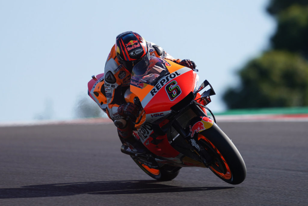 Stefan Bradl (6). Photo courtesy Repsol Honda.