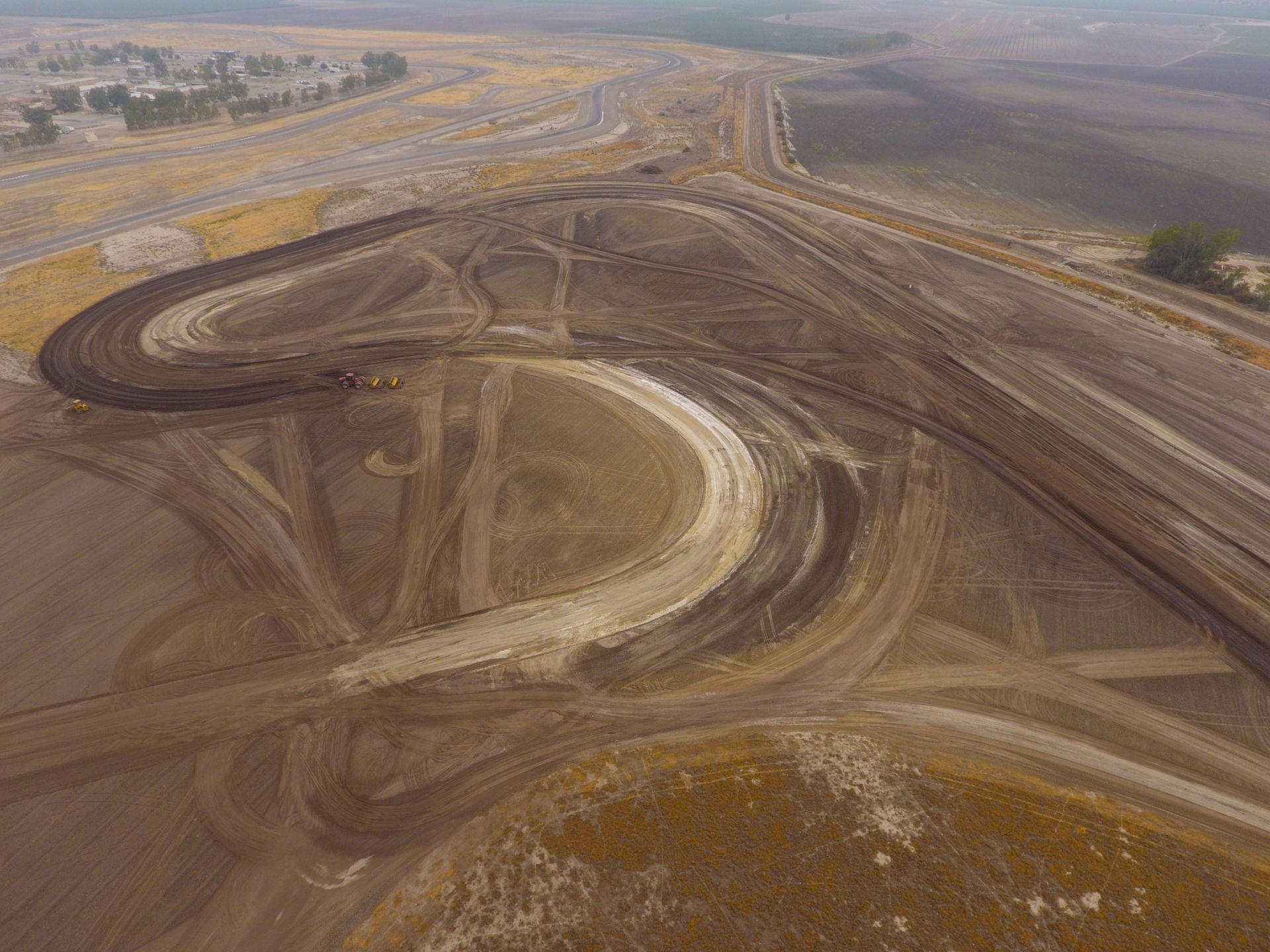 A new road course under construction at Buttonwillow Raceway Park, in Buttonwillow, California. Photo by CaliPhotography, courtesy CRA.