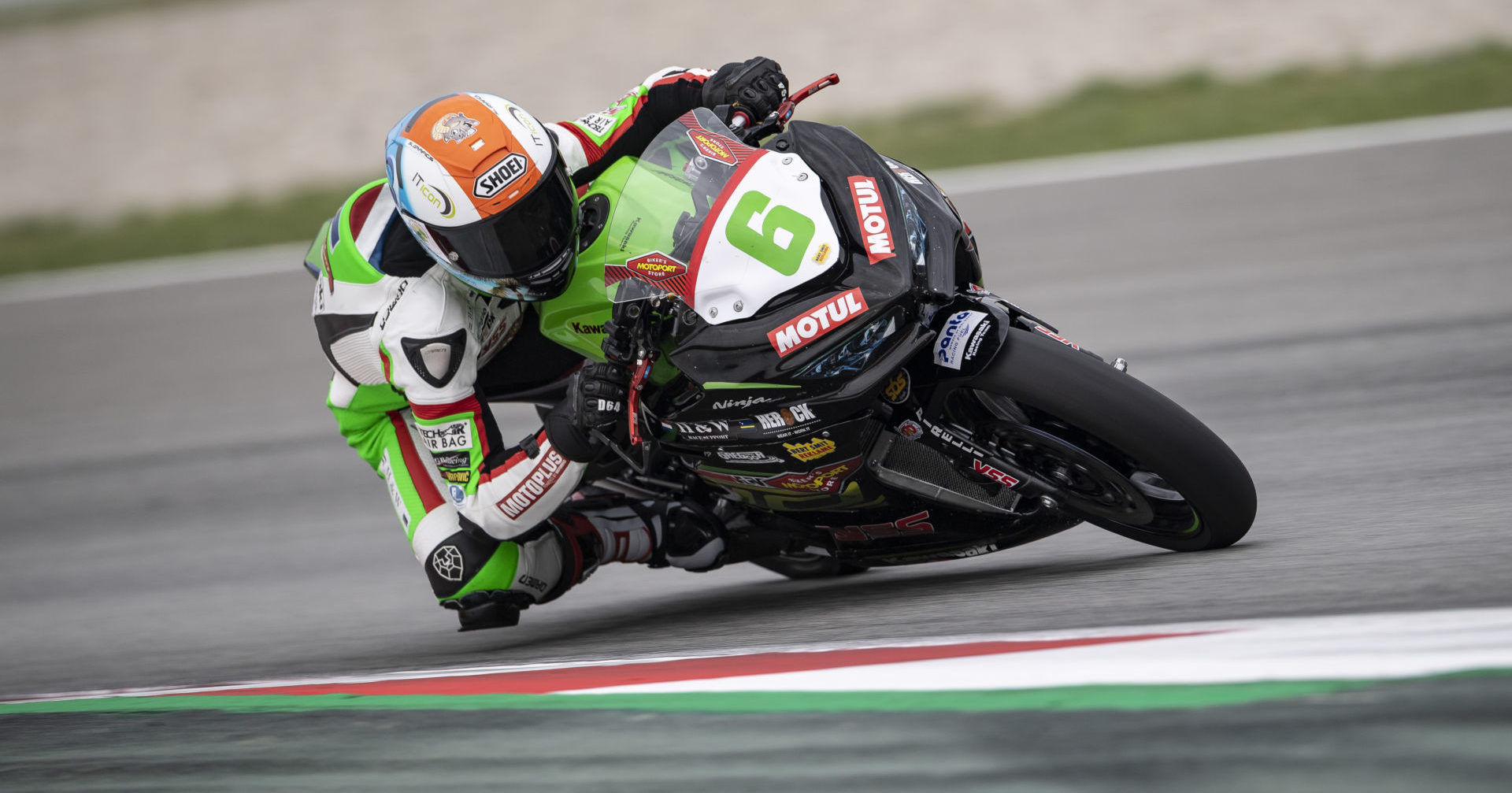 Jeffrey Buis (6), the 2020 FIM Supersport 300 World Champion. Photo courtesy Kawasaki.