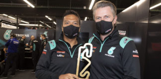PETRONAS Sepang Racing Team (SRT) Principal Razlan Razali (left) and Team Director Johan Stigefelt (right). Photo courtesy PETRONAS SRT.