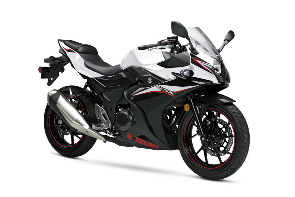 A 2021 Suzuki GSX250R ABS. Photo courtesy Suzuki Motor of America, Inc.