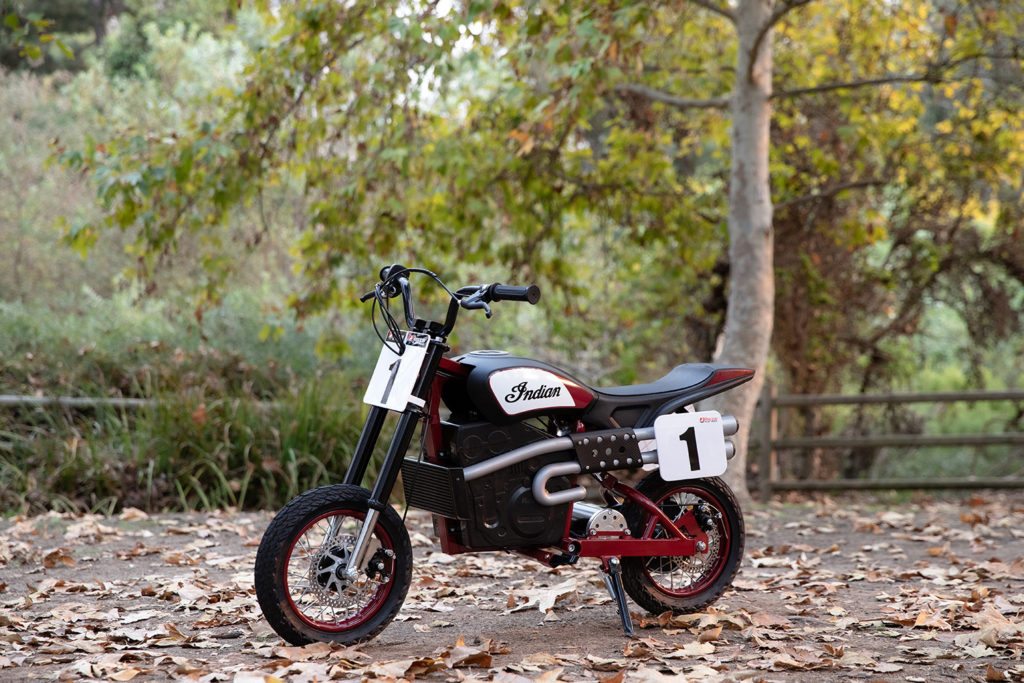 An Indian eFTR Jr. electric mini bike. Photo courtesy Indian Motorcycle.