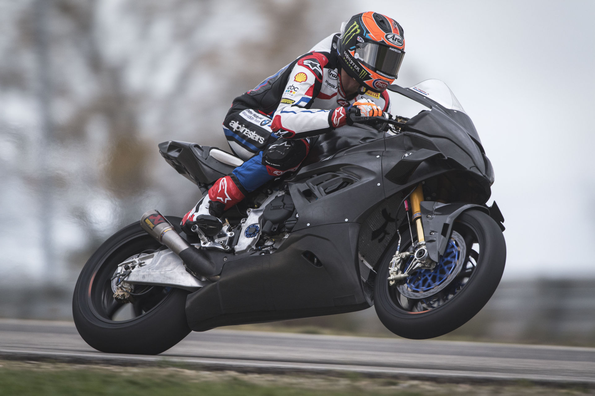 Michael van der Mark on his new BMW M1000RR. Photo courtesy BMW Motorrad Motorsport.