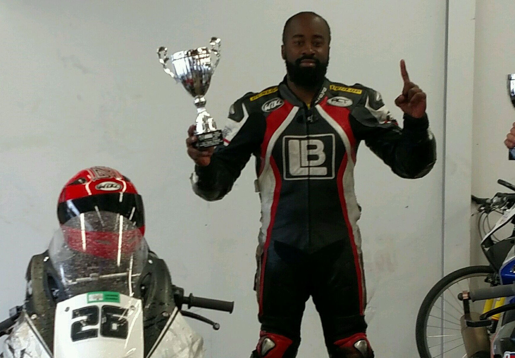 Lloyd Bayley, after winning the ASRA Team Challenge race at New Hampshire Motor Speedway in 2017. Photo courtesy ASRA/CCS.