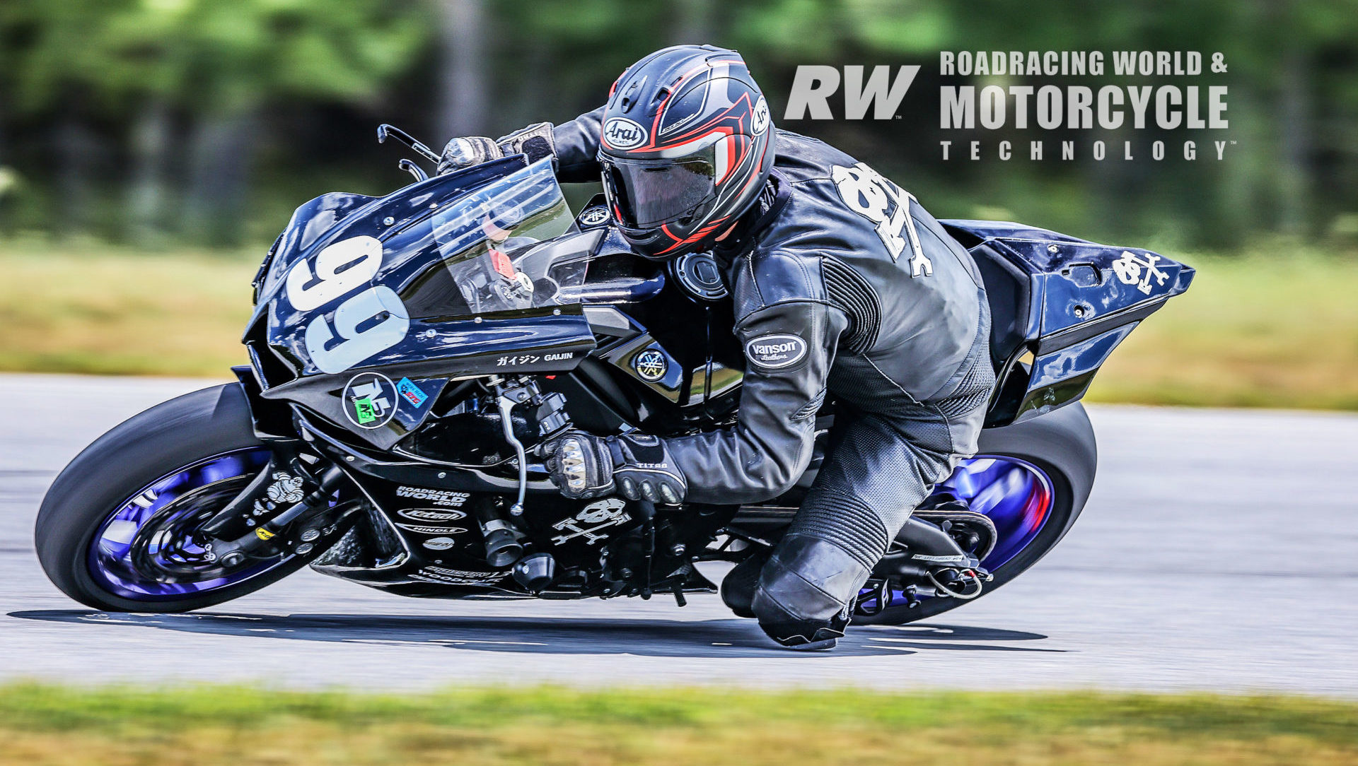 The author on the bike now known as Gaijin, testing Michelin tires and electronics during an N2 track day at NCBike. Photo by Apex Photography/courtesy AOD.