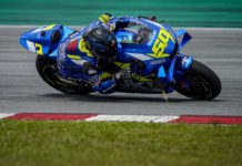 MotoGP: Guintoli On Developing The Suzuki GSX-RR MotoGP test rider Sylvain Guintoli (50) in action on a Suzuki GSX-RR. Photo courtesy Suzuki.