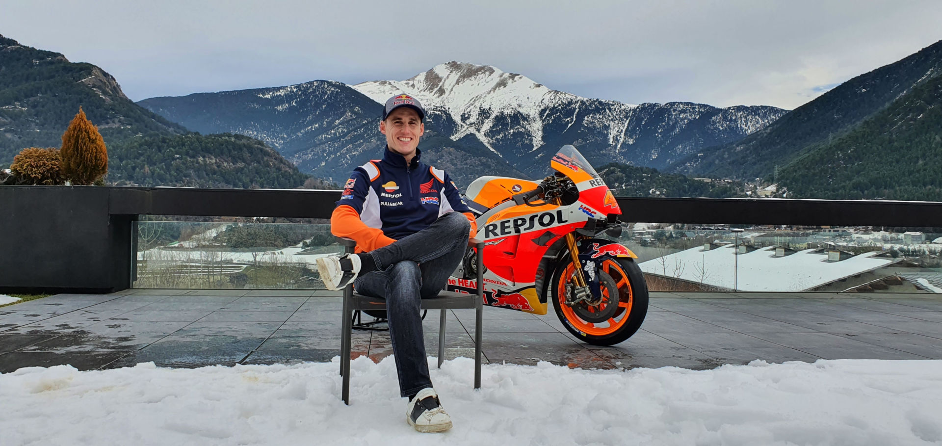 Pol Espargaro and his new Repsol Honda RC213V. Photo courtesy Repsol Honda.