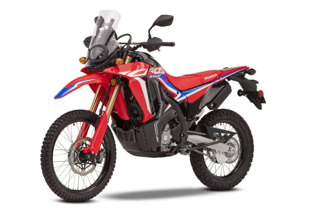 A 2021 Honda CRF300L Rally. Photo courtesy American Honda.