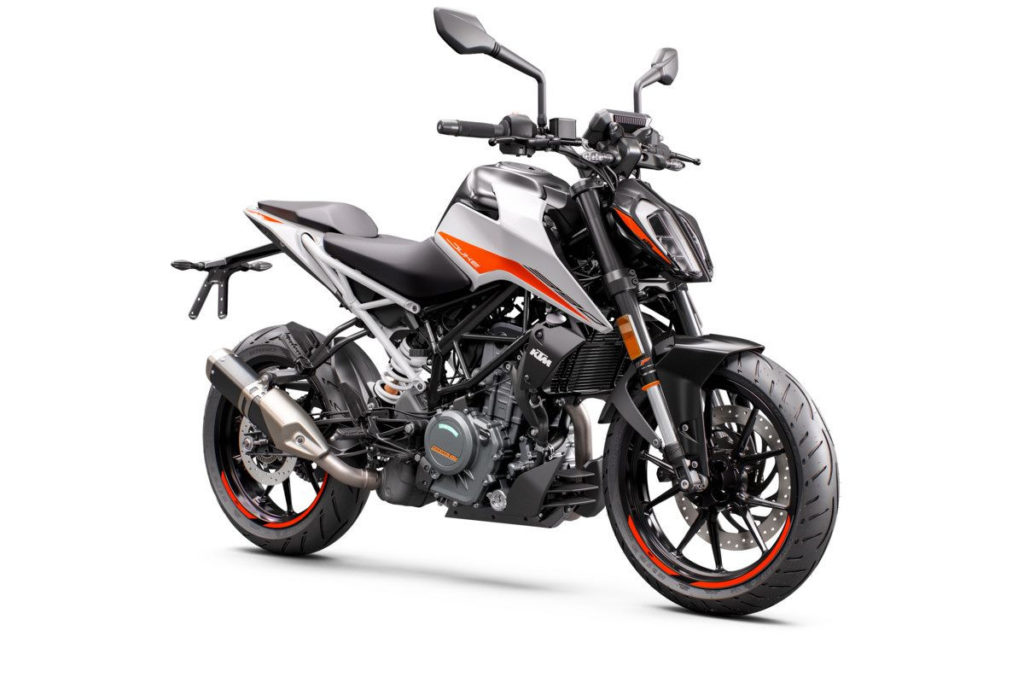 A 2021-model KTM 390 Duke. Photo courtesy KTM.