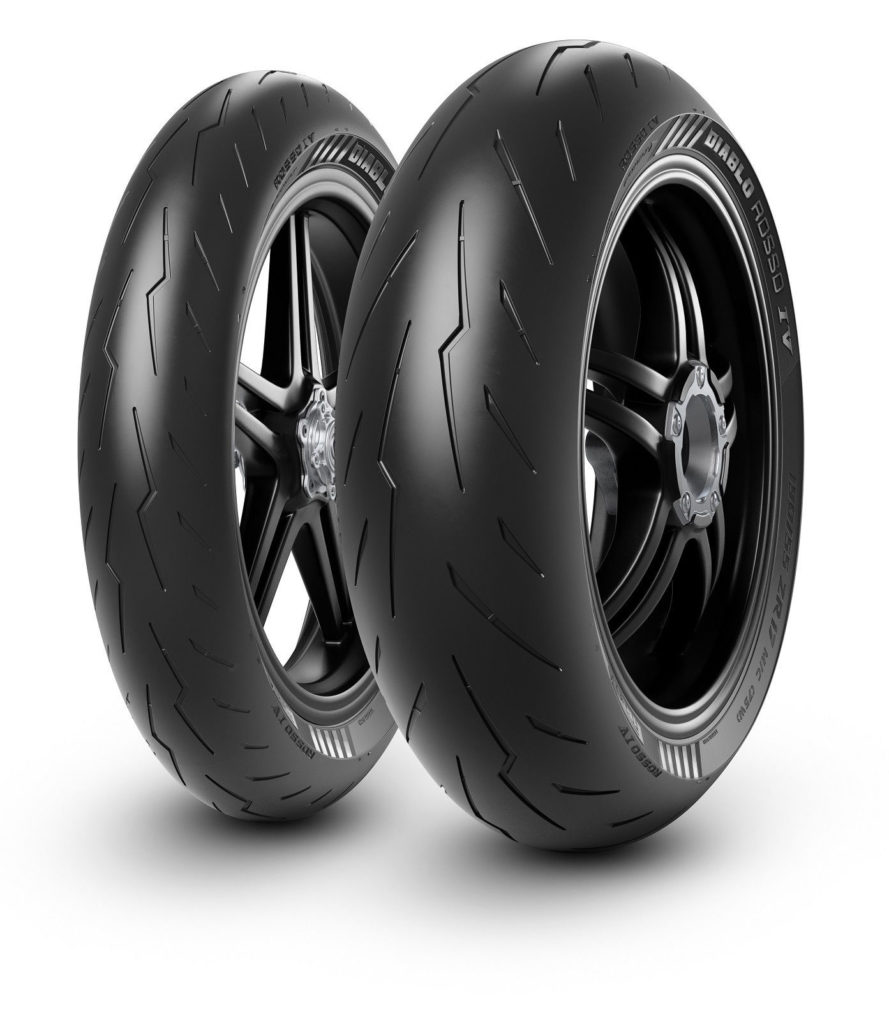 A set of Pirelli Diablo Rosso IV motorcycle tires. Photo courtesy Pirelli.