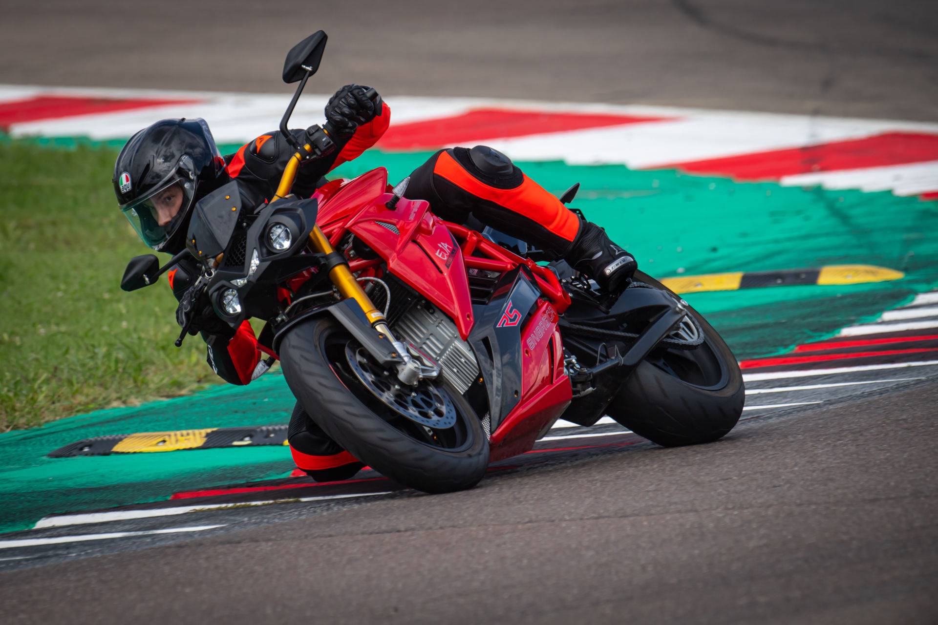 A 2021 Energica EVA Ribelle RS at speed. Photo by Lorenzo Concari, courtesy Energica Motor Company S.p.A.