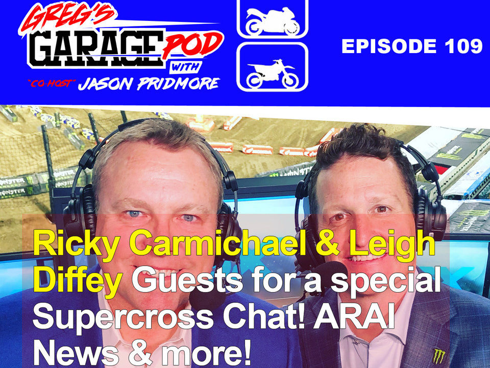 Leigh Diffey (left) and Ricky Carmichael (right). Photo courtesy Greg's Garage Pod.