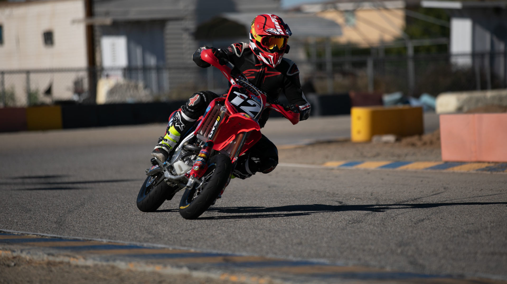 A rider using Dunlop's new TT93GP mini road racing tires. Photo courtesy Dunlop.