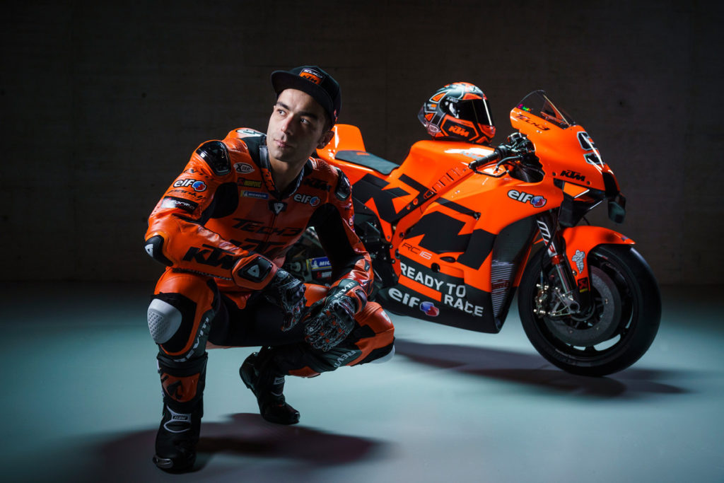 Danilo Petrucci joins the Tech3 KTM Factory Racing team for 2021. Photo by Philip Platzer, courtesy KTM Factory Racing.