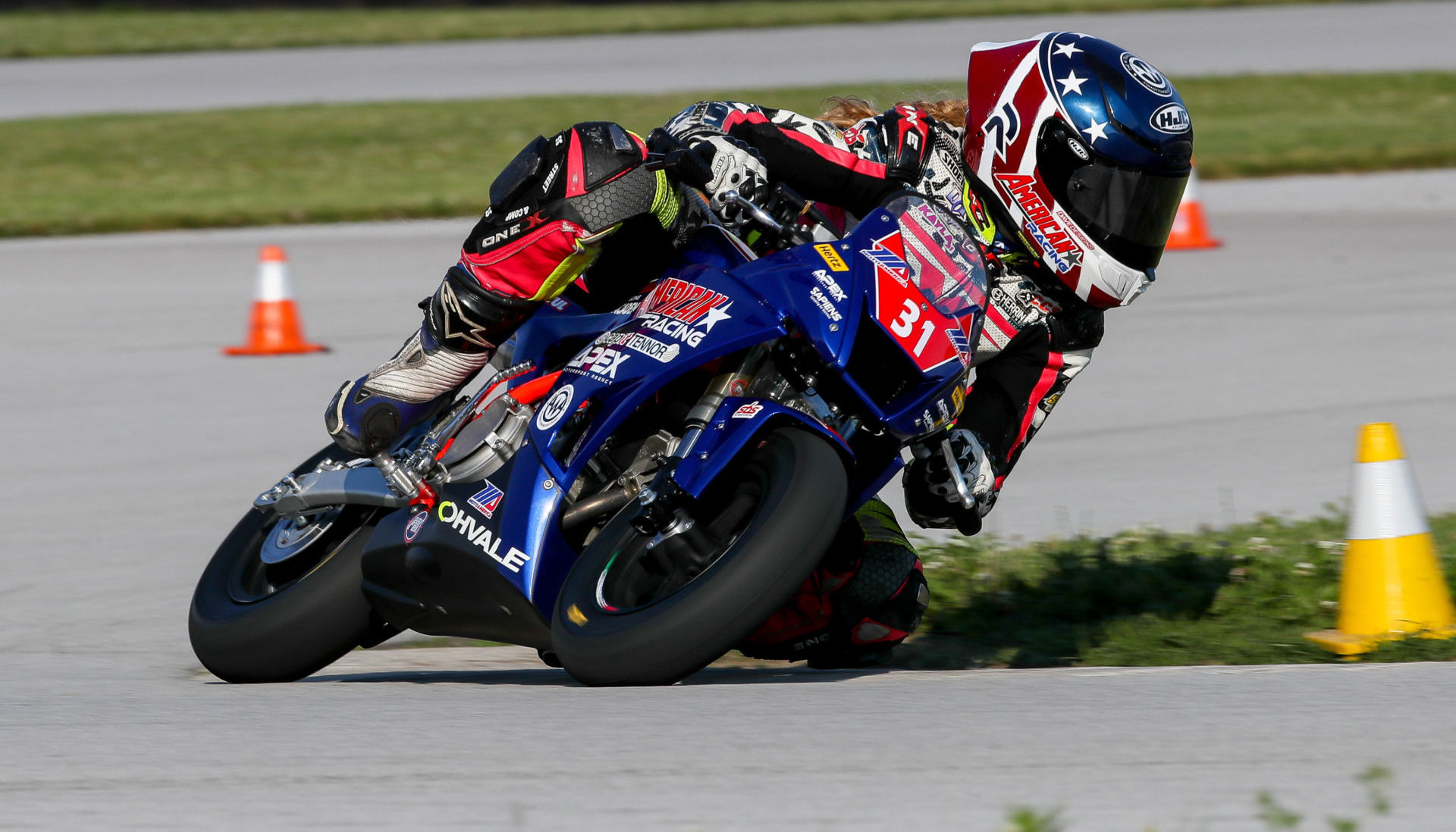 Kayla Yaakov (31) on her American Racing Academy Ohvale GP-0 at Road America in 2020. Photo by Brian J. Nelson.