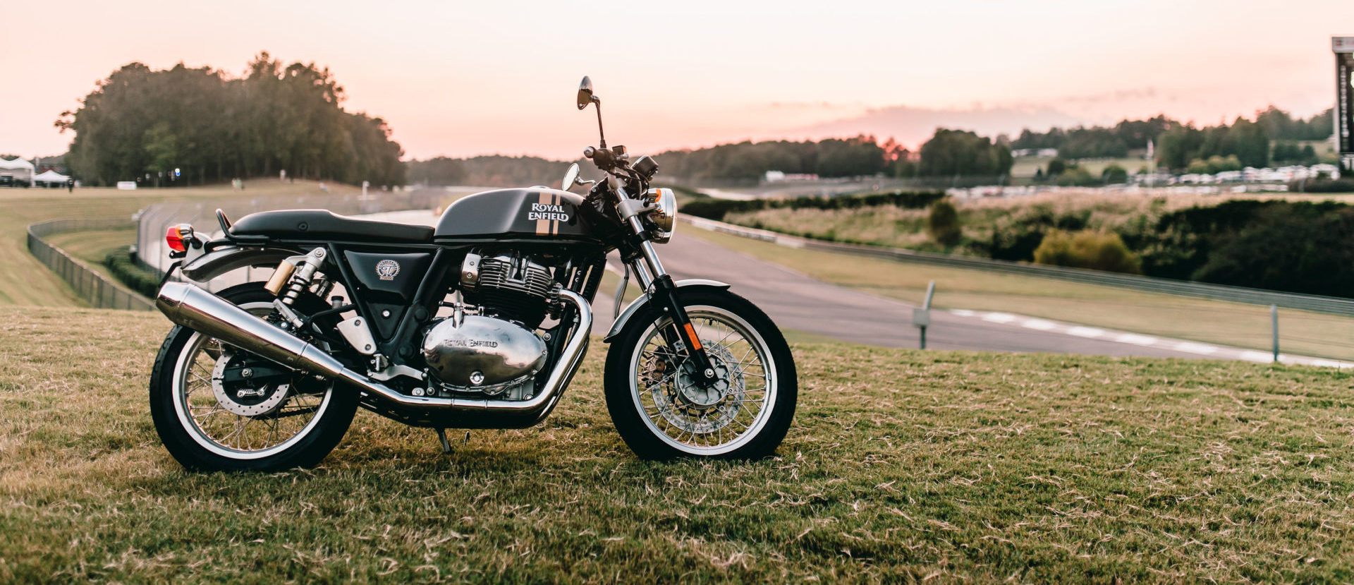 A Royal Enfield Continental GT 650 at Barber Motorsports Park. Photo by Brandon Lajoie, courtesy MotoAmerica.