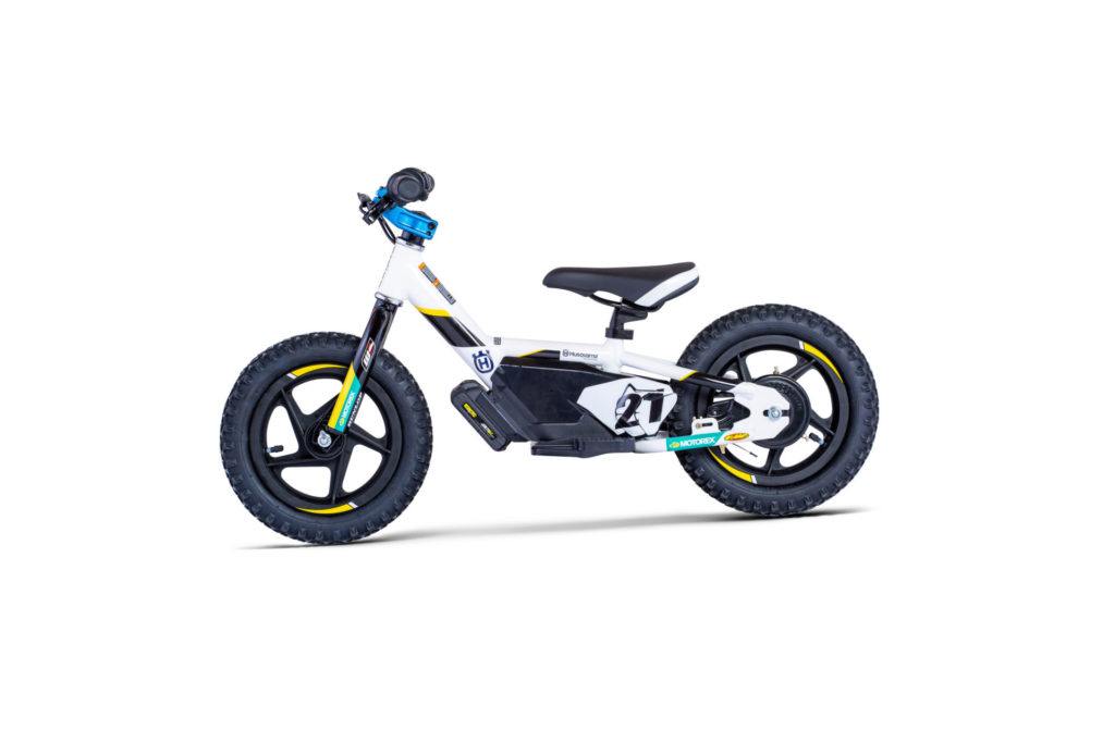 A Husqvarna 12eDrive electric balance bike. Photo courtesy Husqvarna Motorcycles.