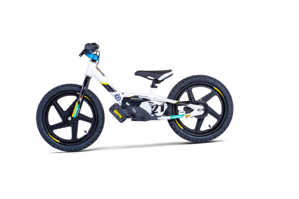 A Husqvarna 16eDrive electric balance bike. Photo courtesy Husqvarna Motorcycles.