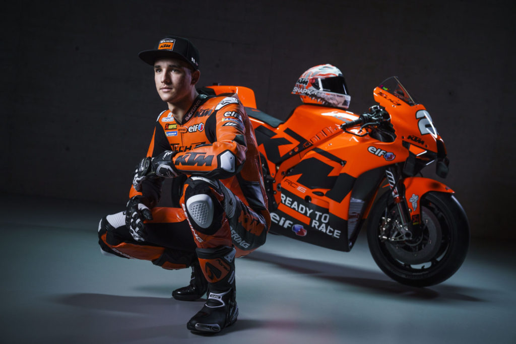 Iker Lecuona and his KTM RC16. Photo by Sebas Romero, courtesy KTM Factory Racing.