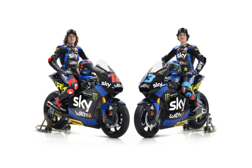 Sky Racing Team VR46 Moto2 riders Marco Bezzecchi (left) and Celestino Vietti Ramus (right). Photo courtesy Sky Racing Team VR46.