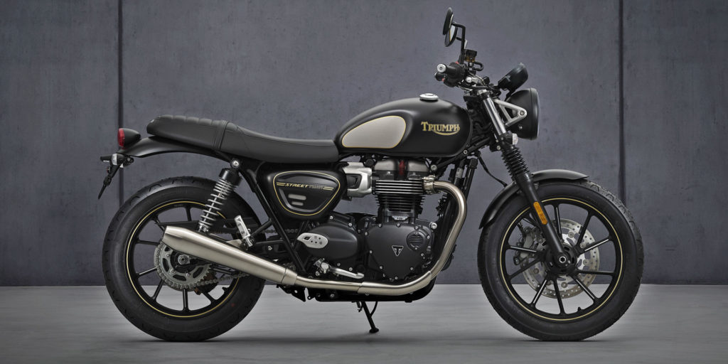 A 2021-model Triumph Street Twin Gold Line. Photo courtesy Triumph.