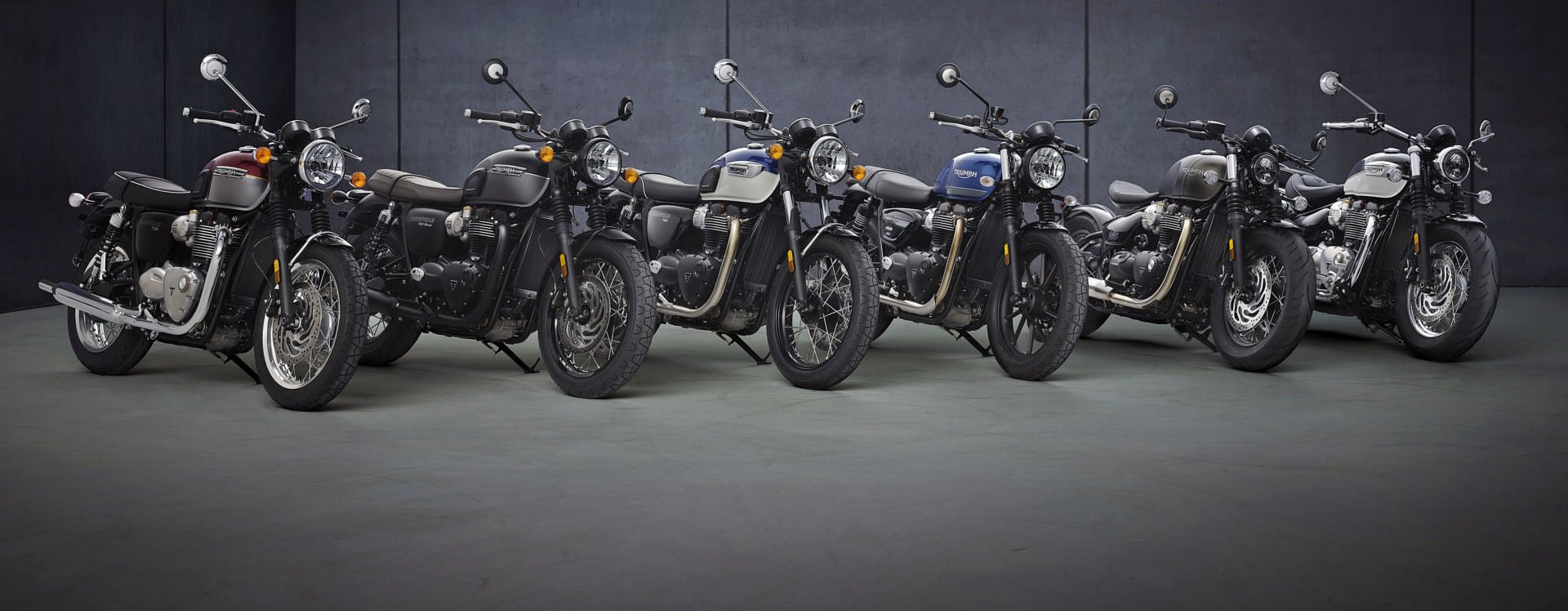 The 2022 Triumph Bonneville family. Photo courtesy Triumph.