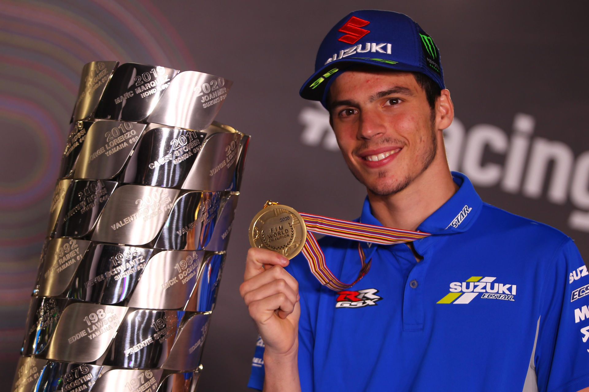 2020 FIM MotoGP World Champion Joan Mir. Photo courtesy Team Suzuki Press Office.