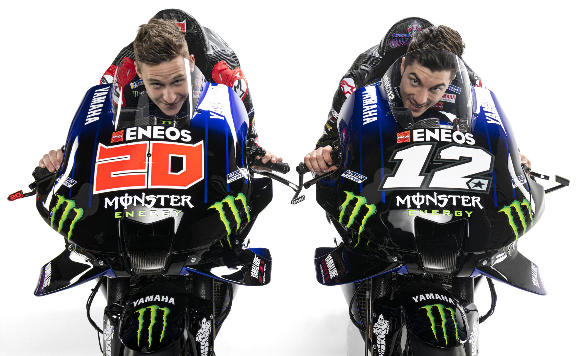 Fabio Quartararo (left) and Maverick Vinales (right). Photo courtesy Monster Energy Yamaha.