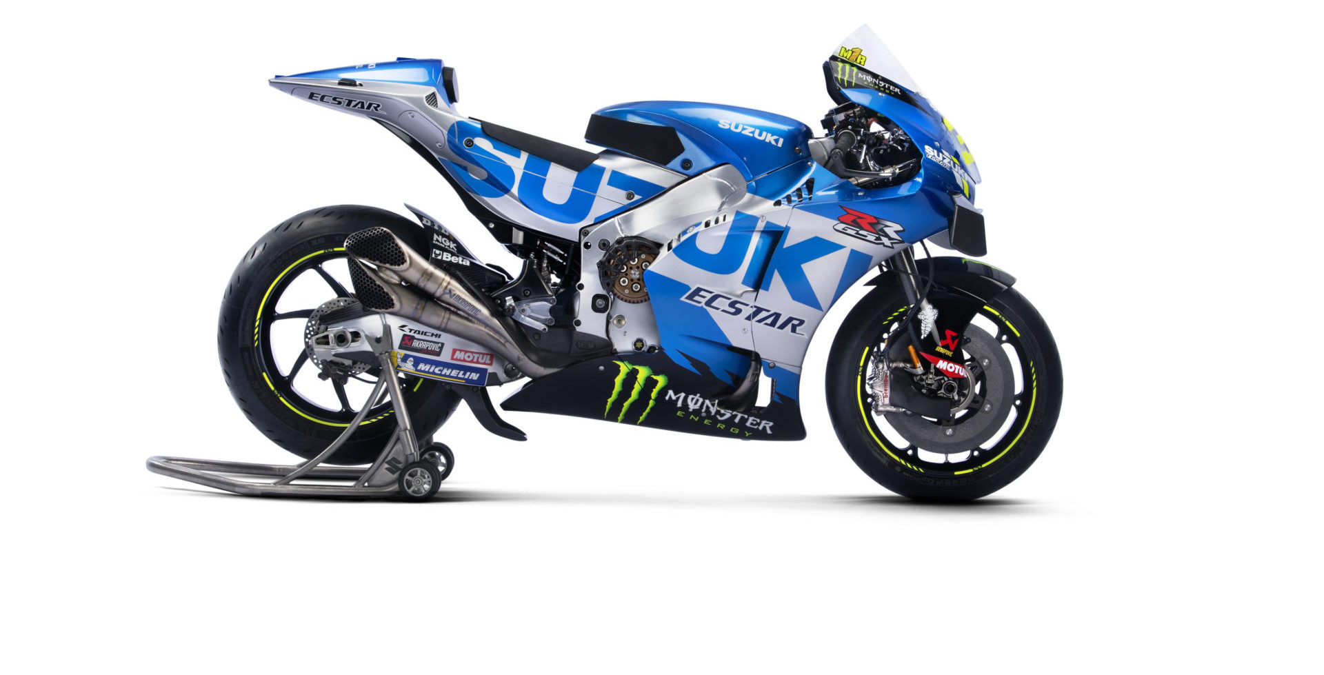 Joan Mir's 2021 ECSTAR Suzuki GSX-RR. Photo courtesy Team Suzuki Press Office.