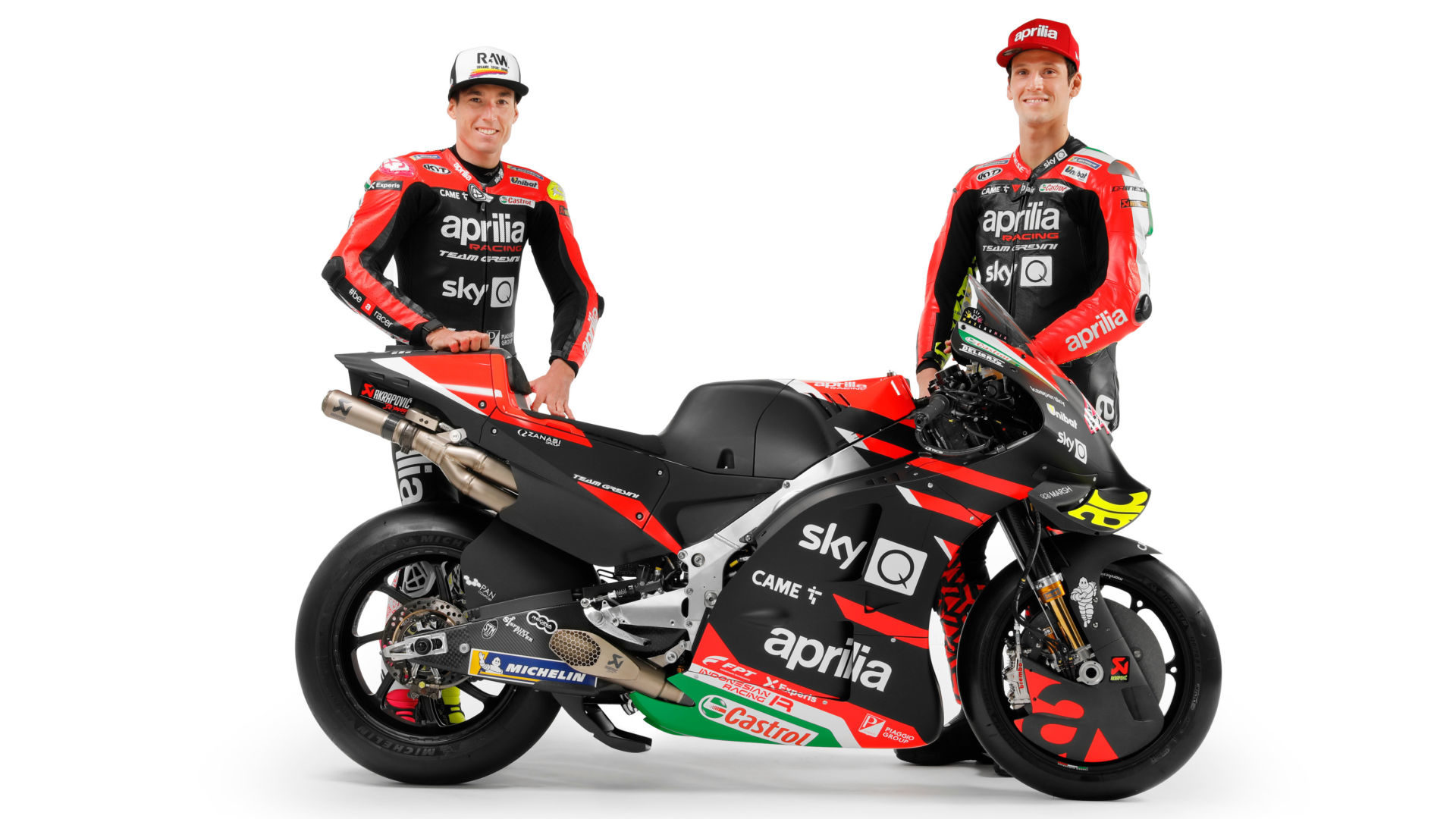 Aprilia Gresini MotoGP riders Aleix Espargaro (left) and Lorenzo Savadori (right). Photo courtesy Aprilia Gresini Racing.