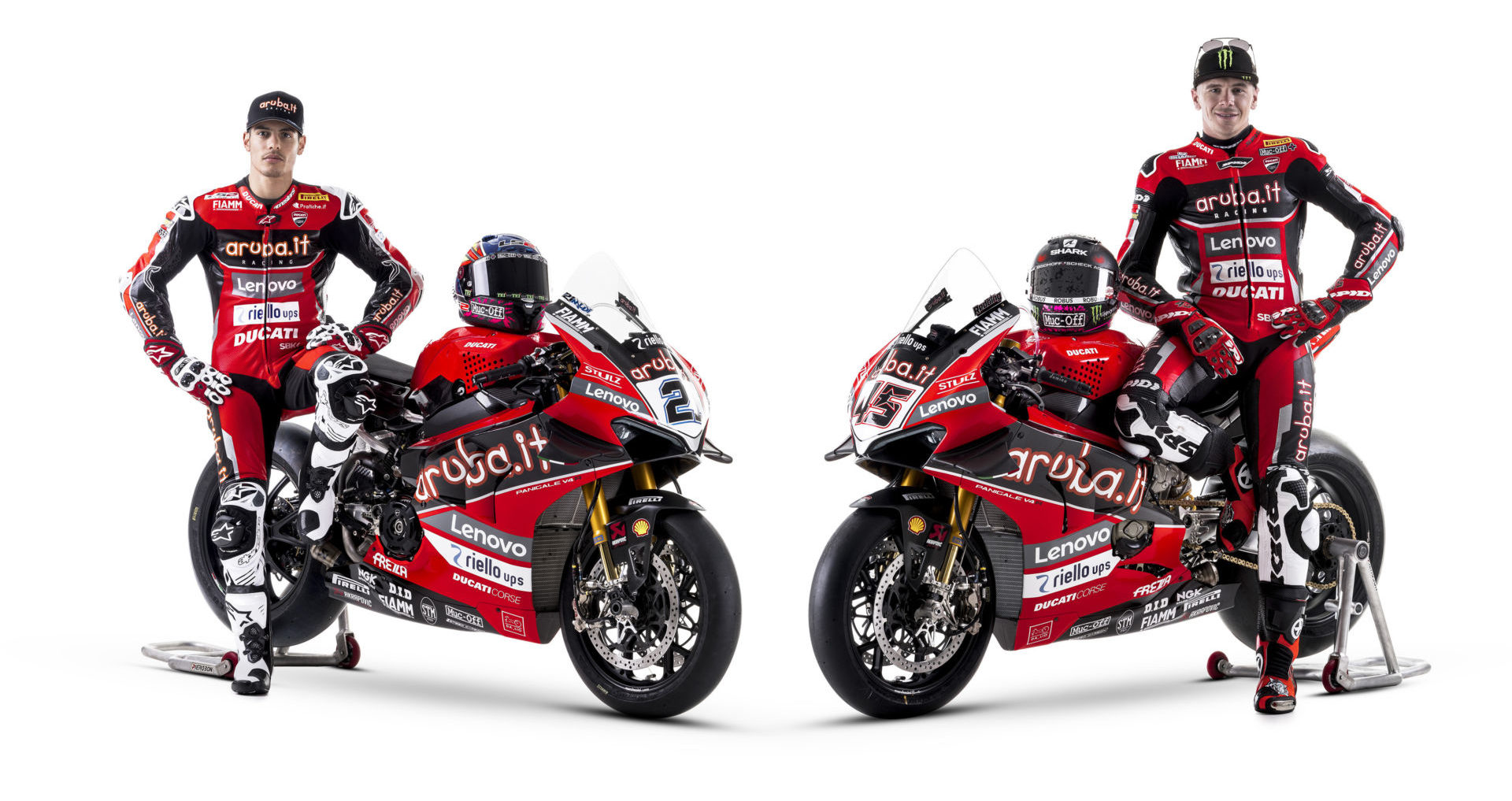 Michael Ruben Rinaldi (left) and Scott Redding (right). Photo courtesy Aruba.it Racing Ducati.