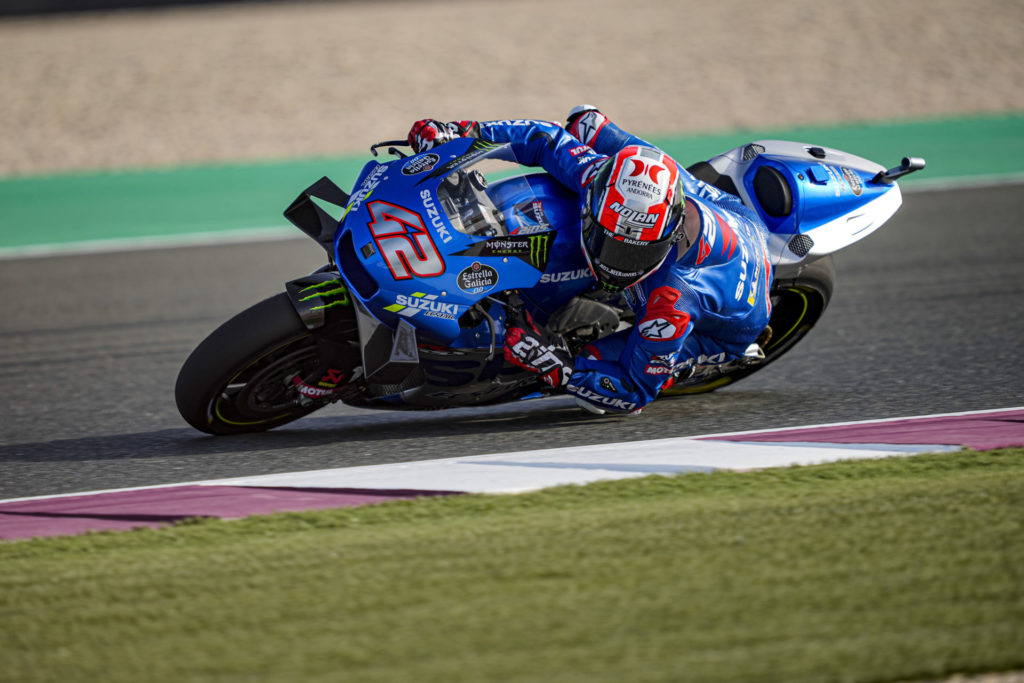 Alex Rins (42). Photo courtesy Team Suzuki ECSTAR.