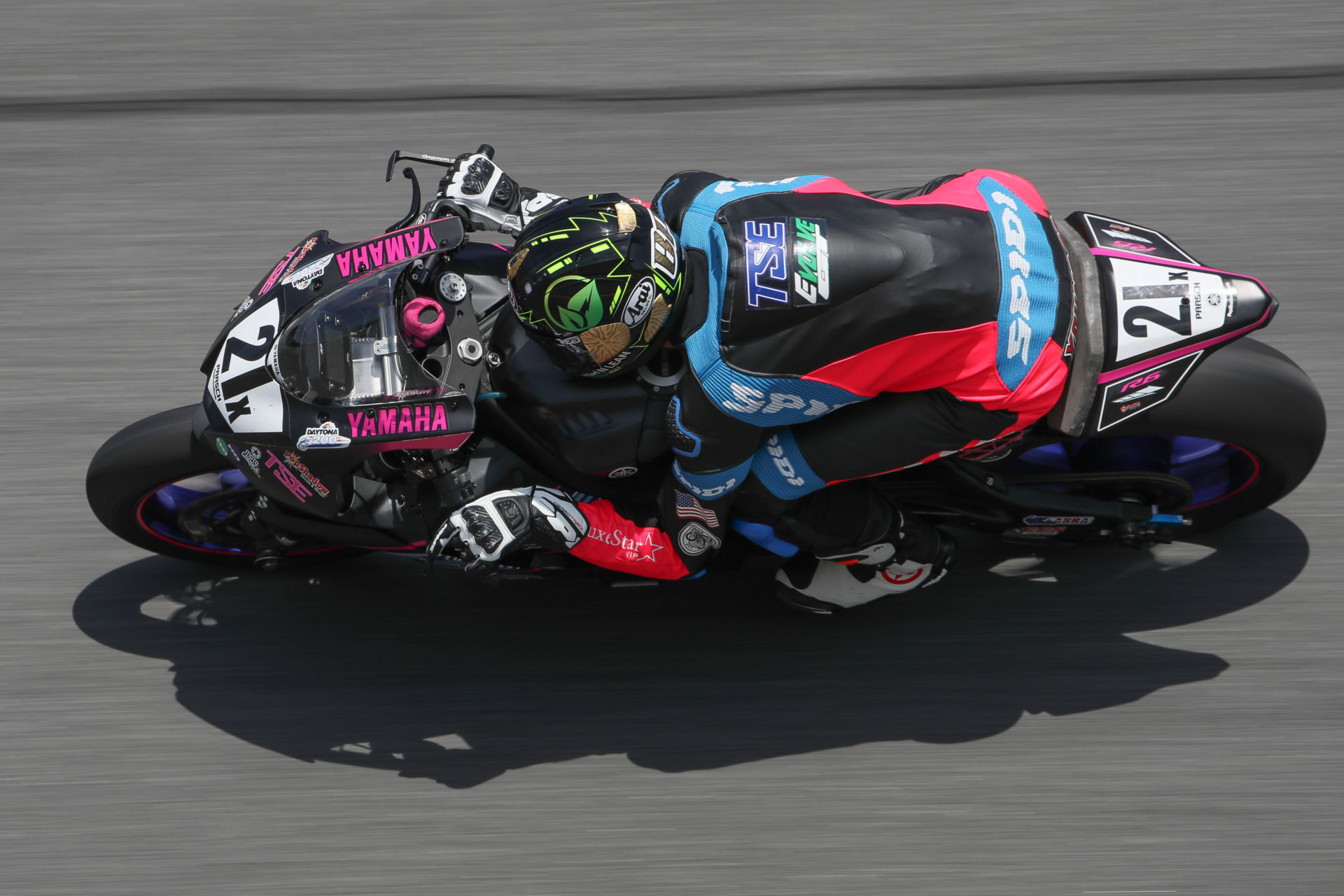Brandon Paasch (21x) during practice for the 2020 Daytona 200. Photo by Brian J. Nelson.
