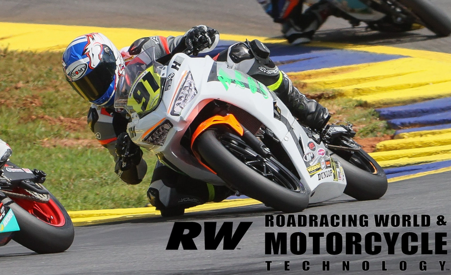 Isaiah Burleson (91) in action during a MotoAmerica Junior Cup race at Road Atlanta. Photo by Brian J. Nelson.