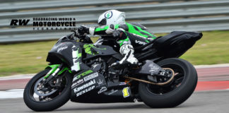 Richie Escalante (1) in action during MotoAmerica Supersport test session two at COTA. Photo by David Swarts.