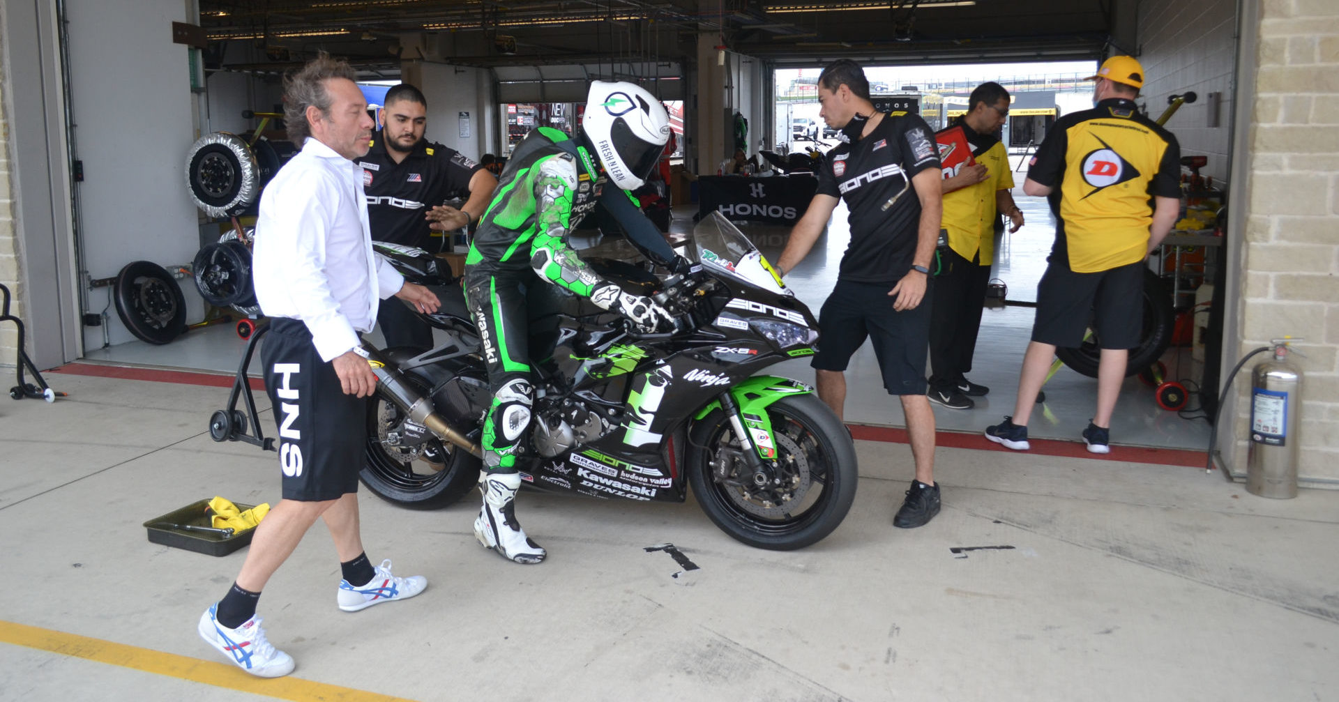 Richie Escalante exits the pits for the final time on Tuesday at COTA. Photo by David Swarts.