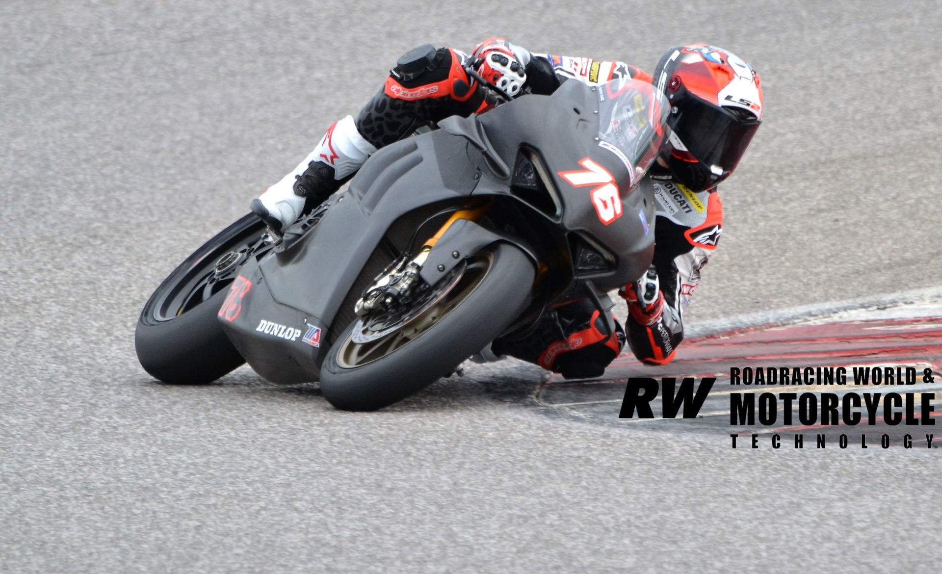 Loris Baz in action during MotoAmerica Superbike test session four Tuesday at COTA. Photo by David Swarts.