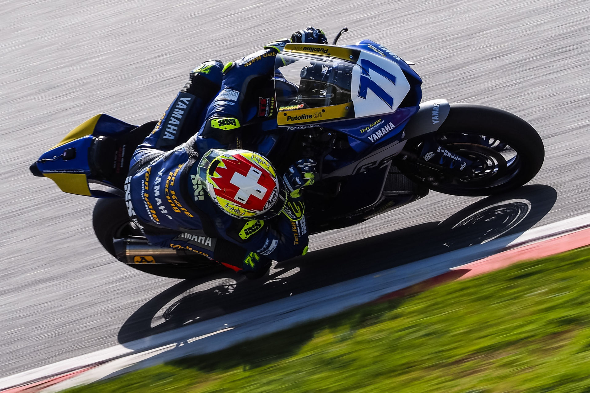 Dominique Aegerter (77). Photo courtesy Dorna WorldSBK Press Office. Dominique Aegerter (77). Photo courtesy Dorna WorldSBK Press Office.
