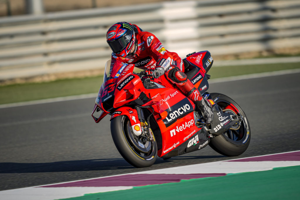 Francesco Bagnaia (63). Photo courtesy Ducati Lenovo Team.