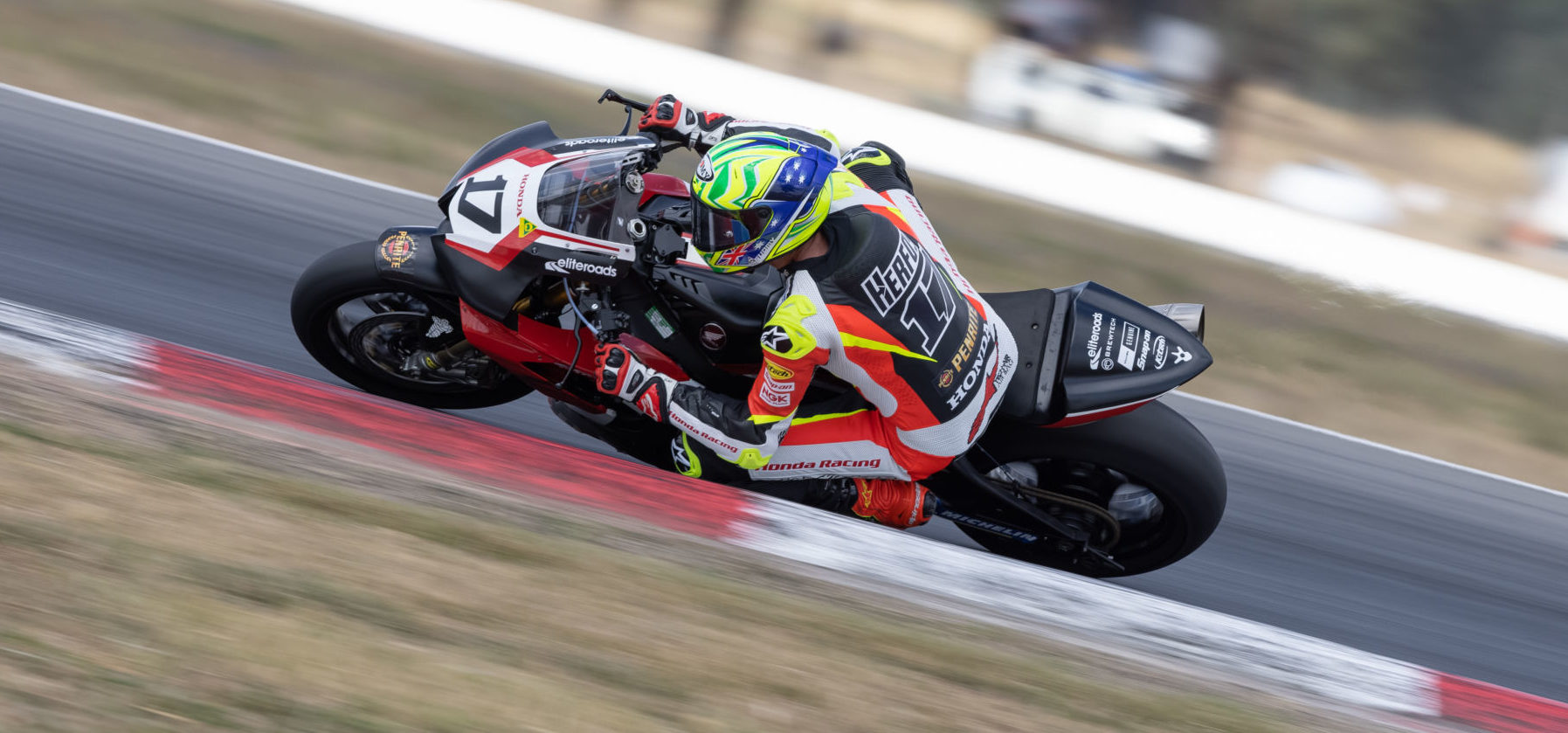 Troy Herfoss (17) in action at Winton Motor Raceway. Photo by Andrew Gosling, courtesy ASBK.