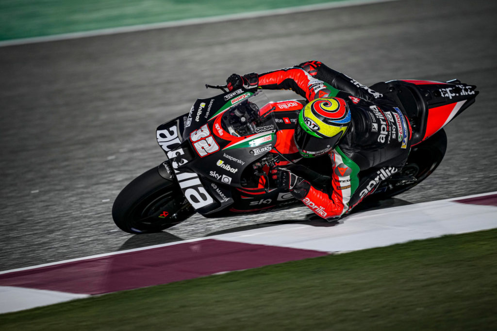 Lorenzo Savadori (32). Photo courtesy Aprilia Gresini Racing.