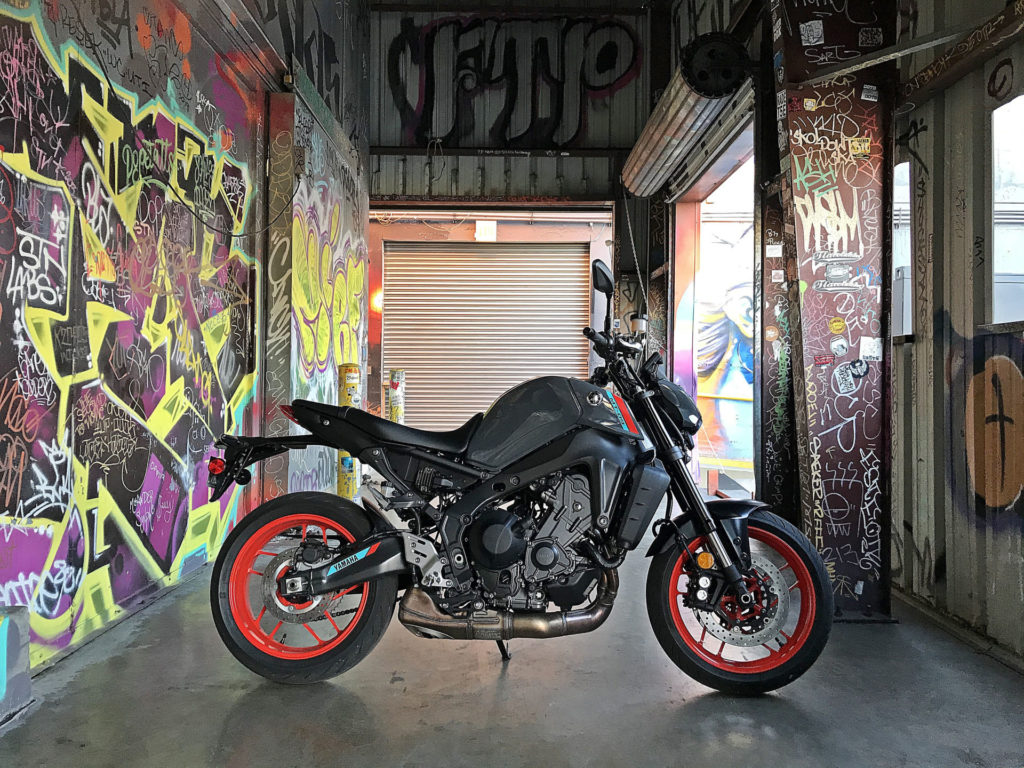 The new Yamaha MT-09 is right at home in real-world street use. A massive influx of new technology makes the bike even more user-friendly, encouraging, um, spirited riding. Photo by Michael Gougis.