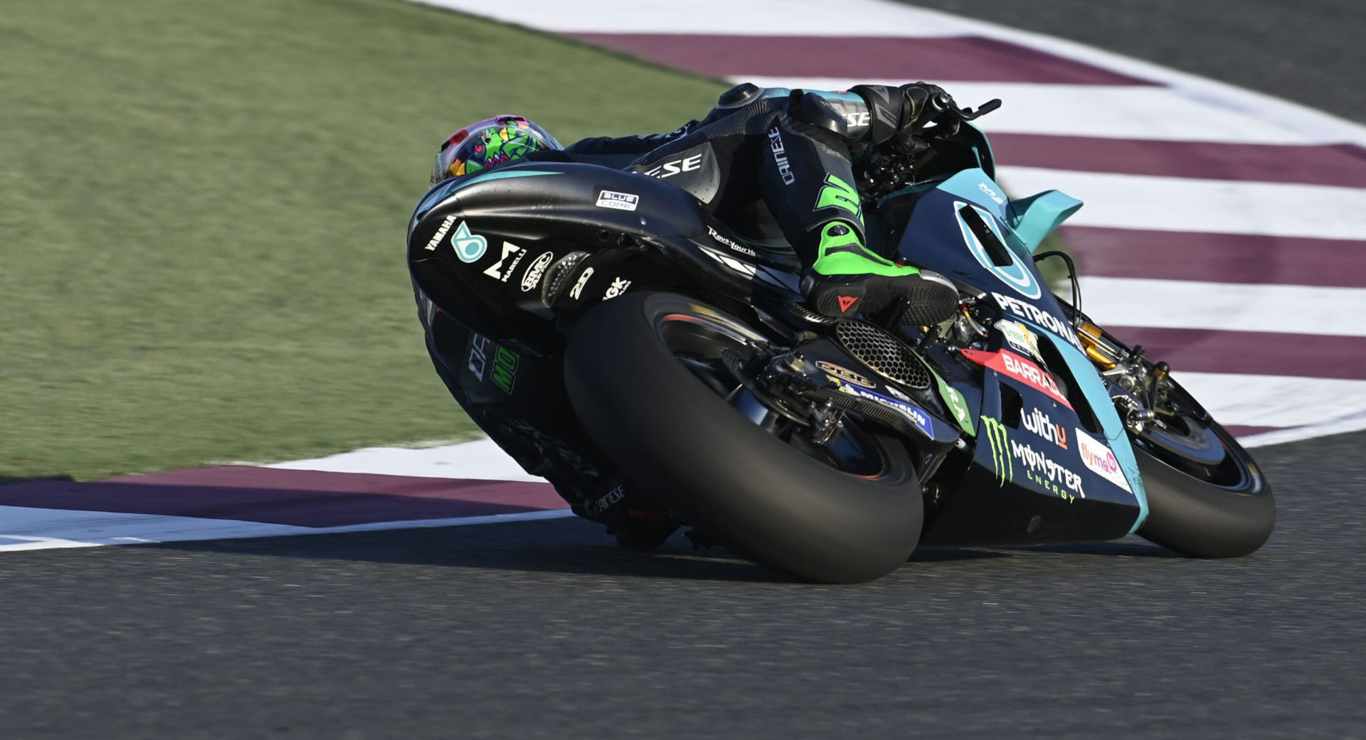 Franco Morbidelli testing in Qatar. Photo courtesy PETRONAS Yamaha SRT.