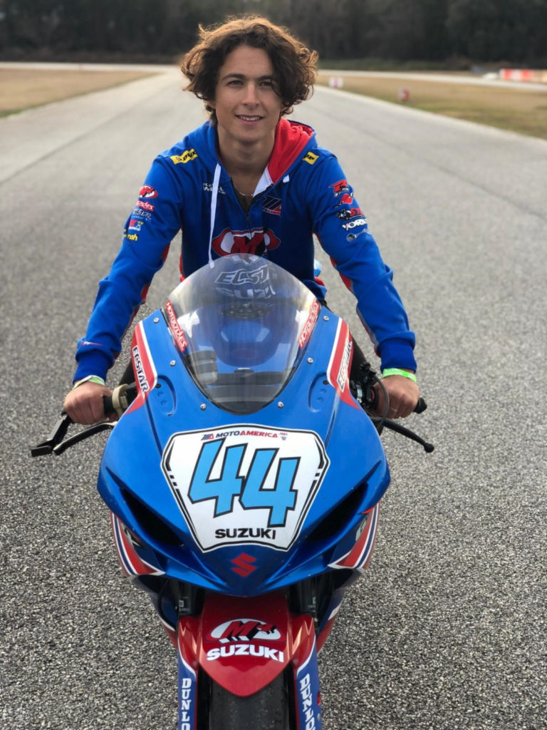 18-year-old Sam Lochoff moves up to Supersport for M4 ECSTAR Suzuki in 2021. Photo courtesy Suzuki Motor of America, Inc.