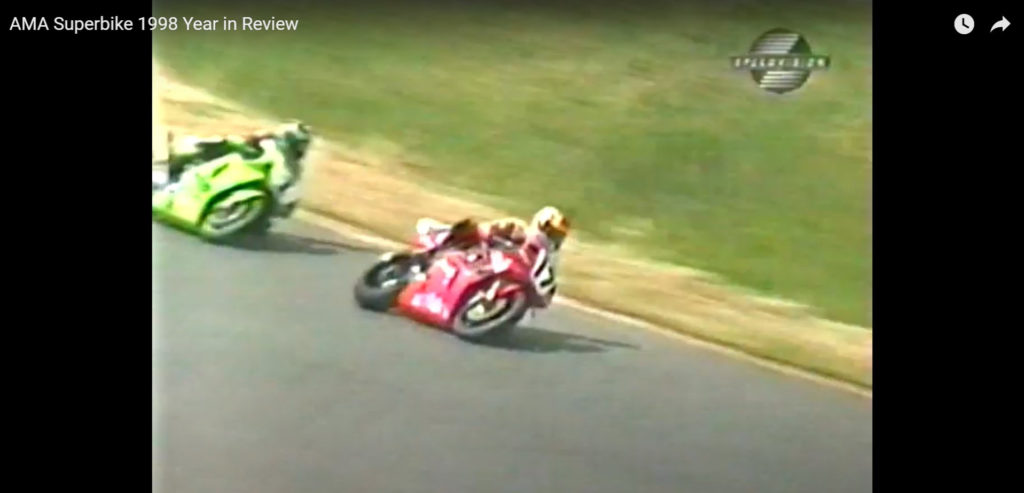 A screenshot from Speedvision's 1998 Season Review, which is available for viewing on YouTube.