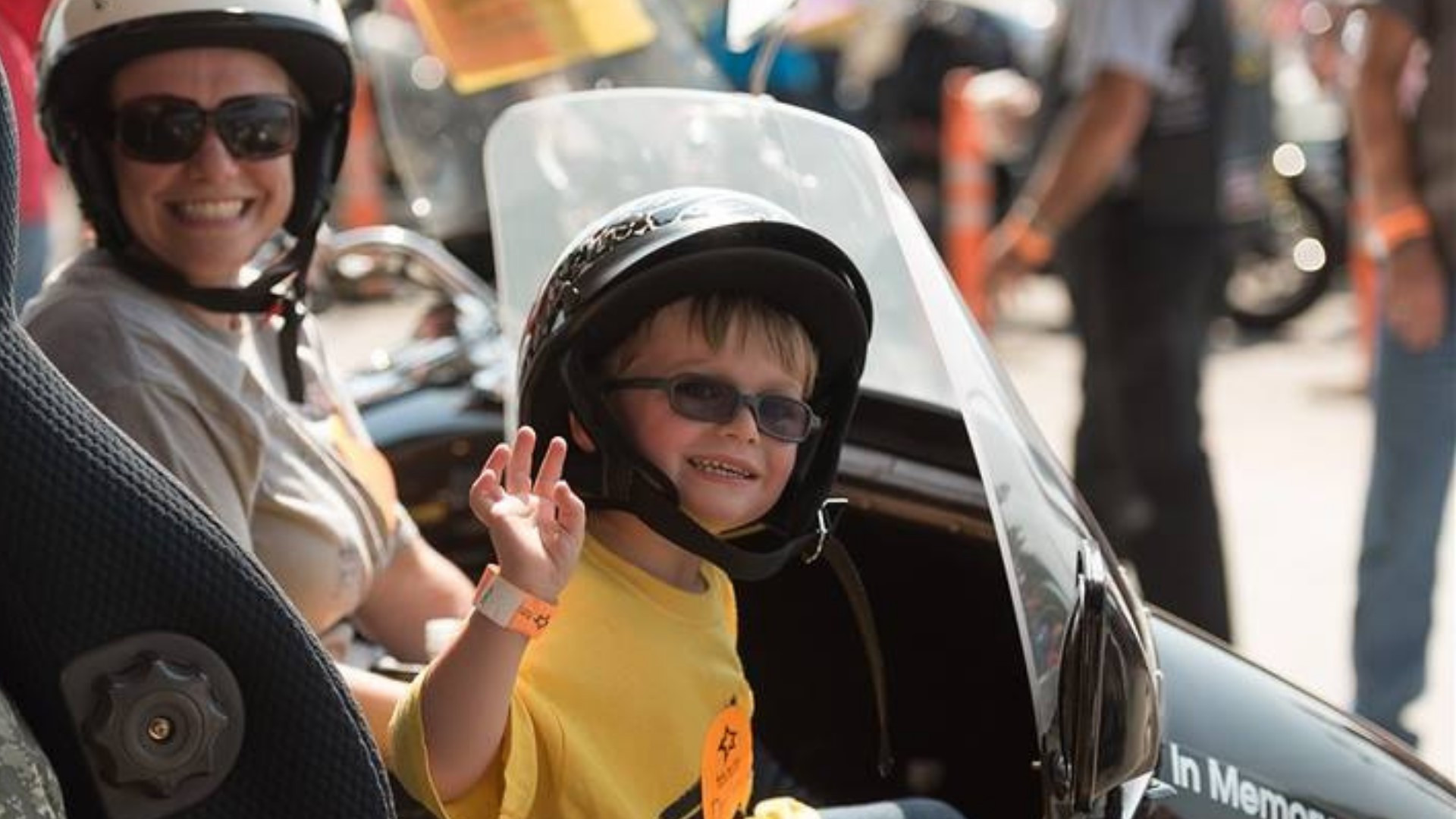 Participants at a Ride for Kids fund-raising event. Photo courtesy Pediatric Brain Tumor Foundation.