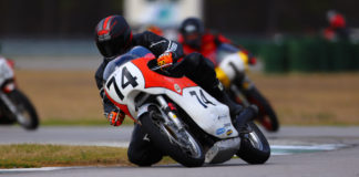 Wes Orloff (74) on his 1967 Honda 450. Photo by etechphoto.com, courtesy AHRMA.